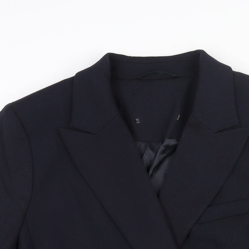 Marks and Spencer Womens Blue Polyester Jacket Blazer Size 18