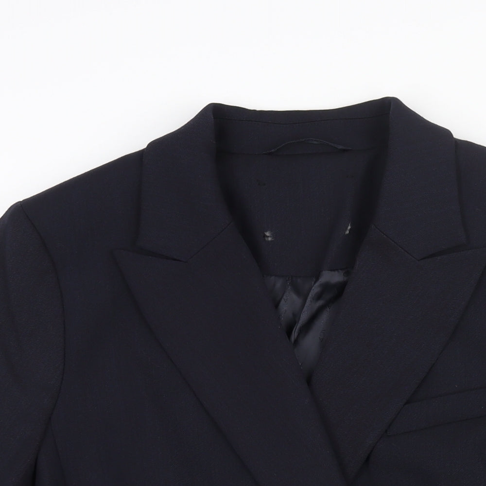 Marks and Spencer Womens Blue Polyester Jacket Blazer Size 18