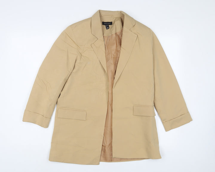 New Look Womens Beige Jacket Blazer Size 8 - Open