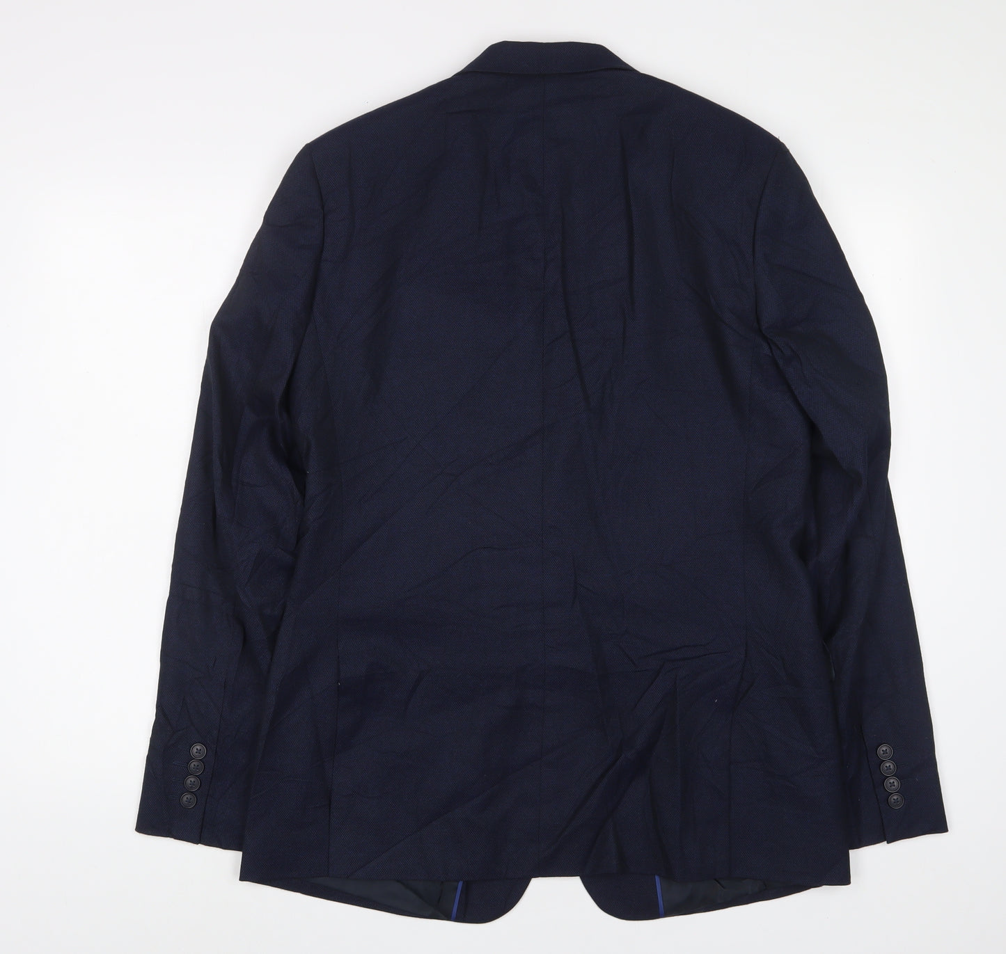 Marks and Spencer Mens Blue Polyester Jacket Suit Jacket Size 40 Regular