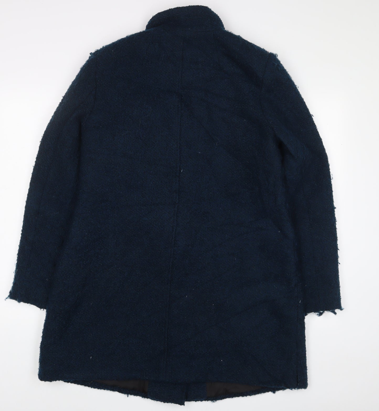 Debenhams Womens Blue Overcoat Coat Size 12 Button - Pockets