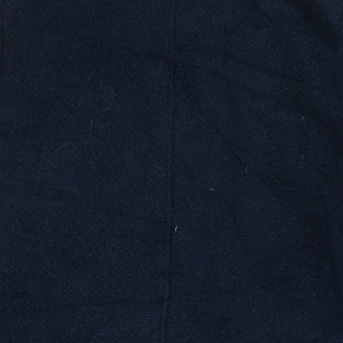 Debenhams Womens Blue Overcoat Coat Size 12 Button - Pockets