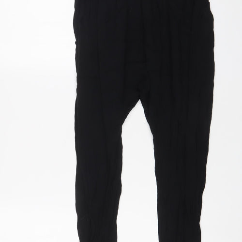 New Look Womens Black Viscose Bloomer Trousers Size 16 L23 in Regular