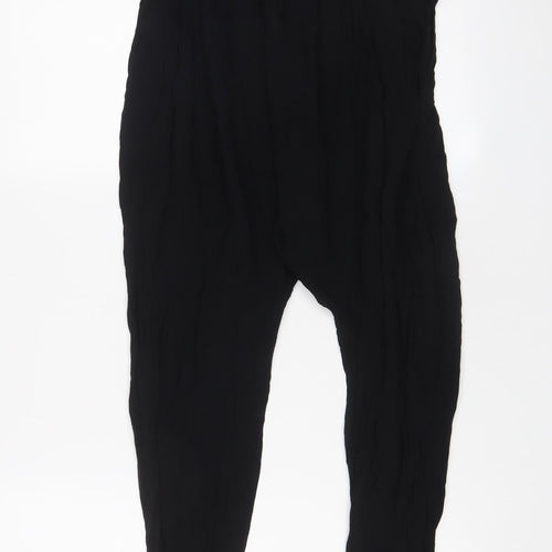New Look Womens Black Viscose Bloomer Trousers Size 16 L23 in Regular