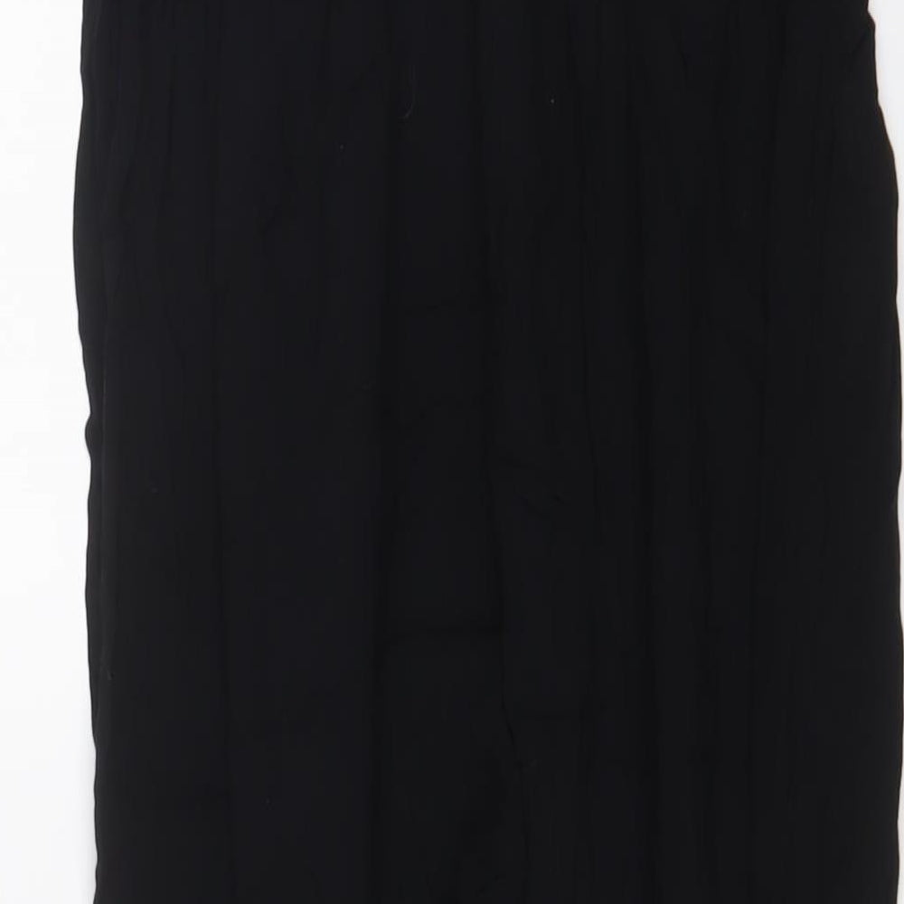 New Look Womens Black Viscose Bloomer Trousers Size 16 L23 in Regular