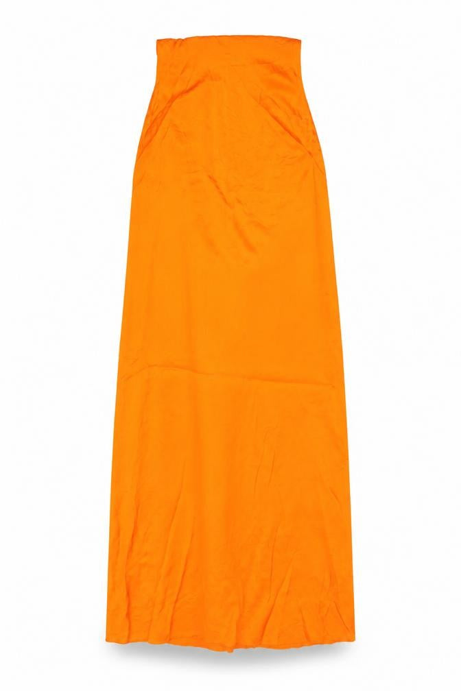 Zara Womens Orange Viscose A-Line Size XS Cowl Neck Tie