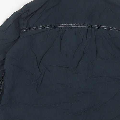 Marks and Spencer Womens Blue Viscose Basic Button-Up Size 6 Collared