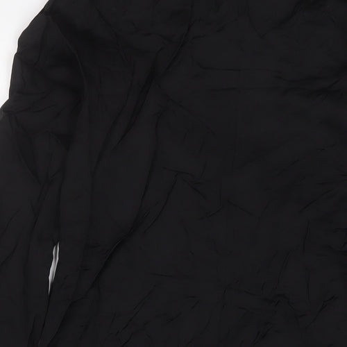H&M Womens Black Viscose A-Line Size 8 Crew Neck Pullover - Pleated