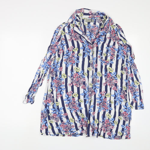 ASOS Womens Multicoloured Geometric Viscose A-Line Size 10 Collared Button