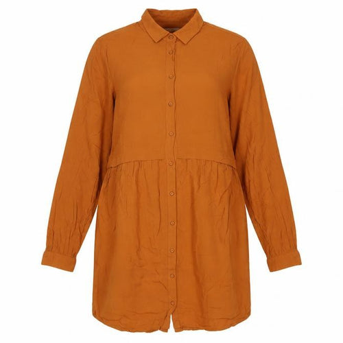 Terranova Womens Brown Viscose Shirt Dress Size XS Collared Button