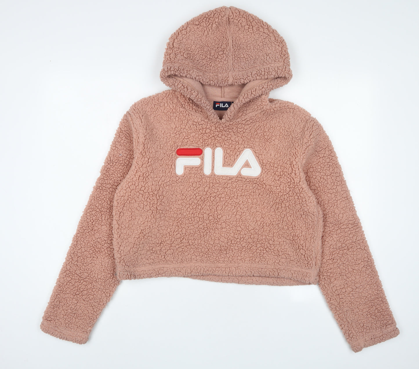 FILA Womens Pink Polyester Pullover Hoodie Size 12 Pullover - Embroidered, Logo
