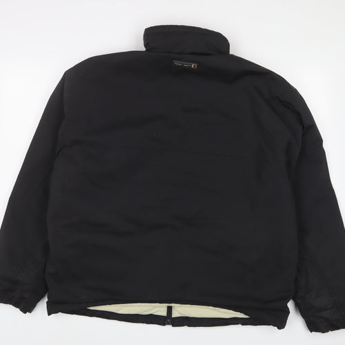 Teddy Smith Mens Black Jacket Coat Size M Zip