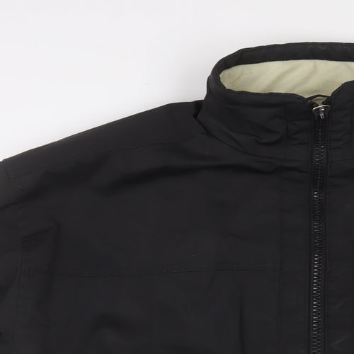 Teddy Smith Mens Black Jacket Coat Size M Zip