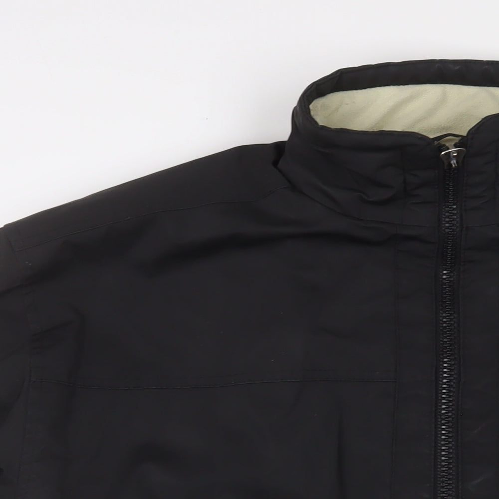 Teddy Smith Mens Black Jacket Coat Size M Zip