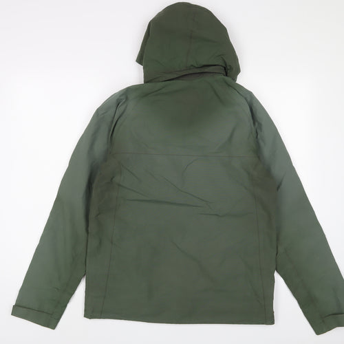 Quechua Mens Green Jacket Coat Size S Zip - Zip Pockets