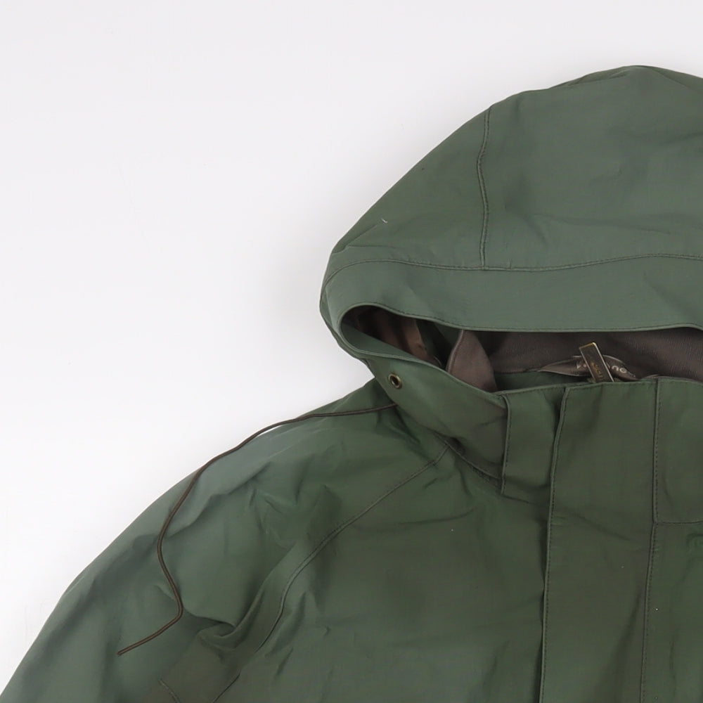 Quechua Mens Green Jacket Coat Size S Zip - Zip Pockets