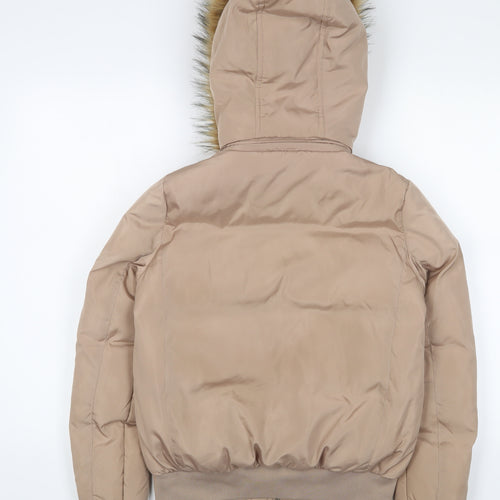 Coulture Womens Pink Parka Coat Size S Zip - Zip Pockets