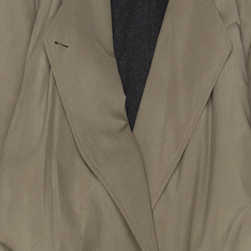 C&A Womens Green Overcoat Coat Size 12 Button - Belted