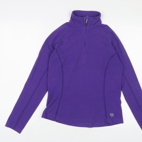 Mountain Hardwear Womens Purple Polyester Pullover Sweatshirt Size S Zip