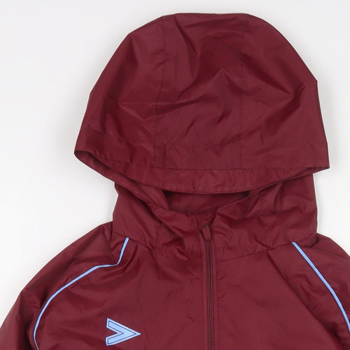 Mitre Womens Red Jacket Size 10 Zip - Pockets
