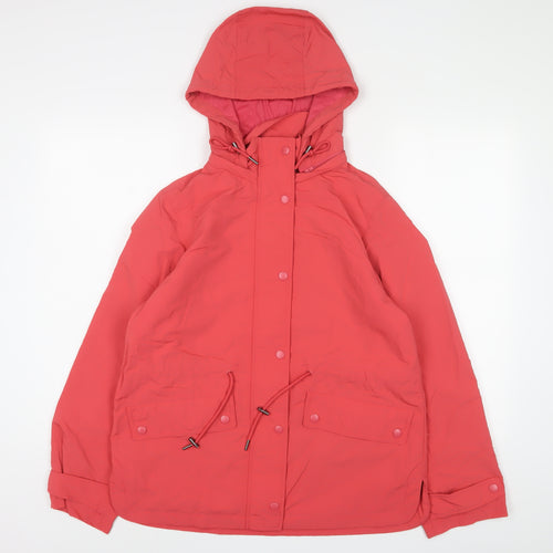 Marks and Spencer Womens Pink Jacket Size 8 Zip - Water Resistant