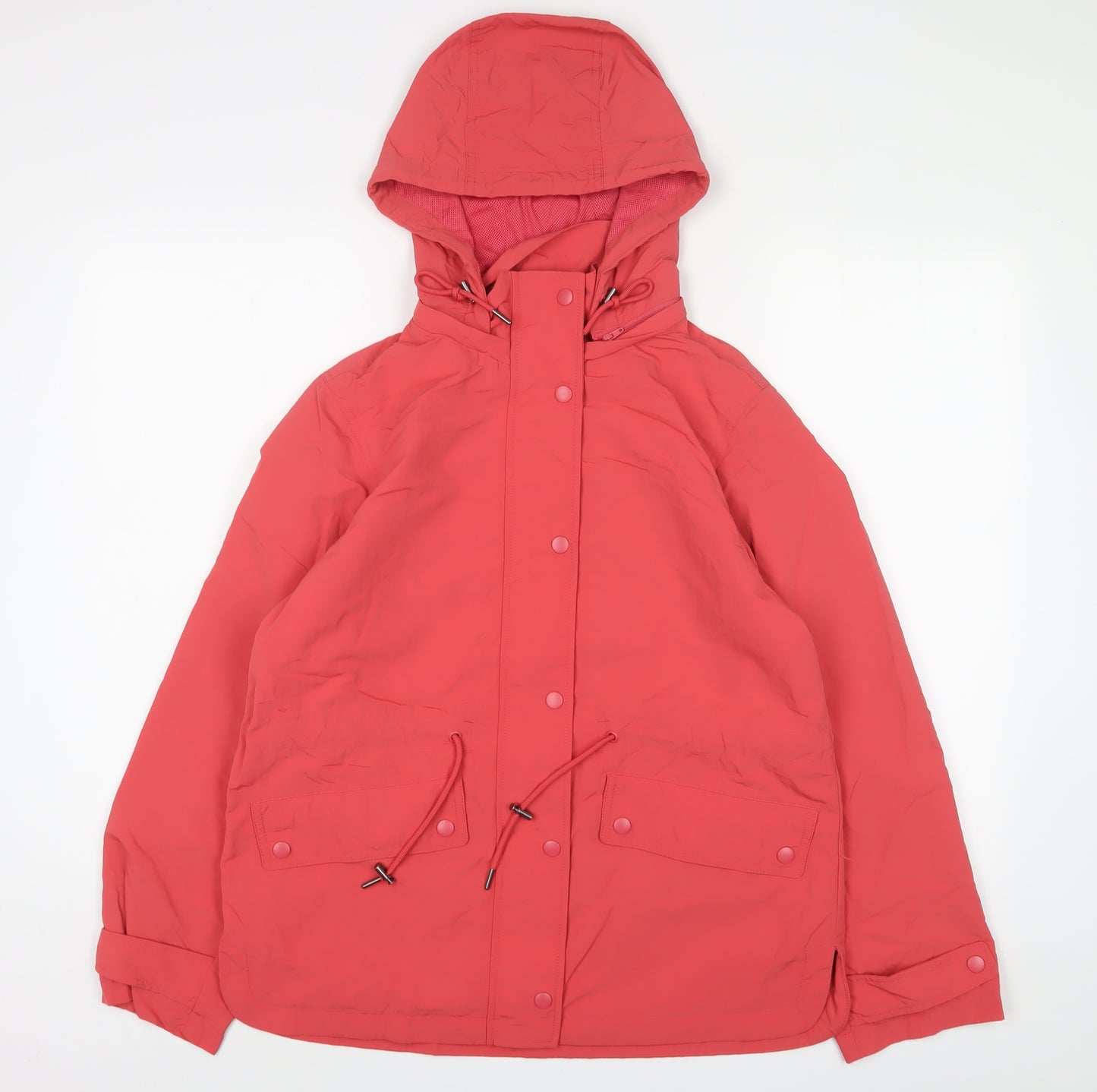 Marks and Spencer Womens Pink Jacket Size 8 Zip - Water Resistant