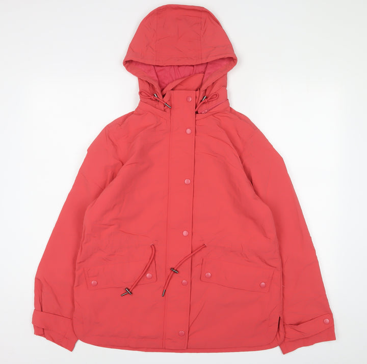 Marks and Spencer Womens Pink Jacket Size 8 Zip - Water Resistant