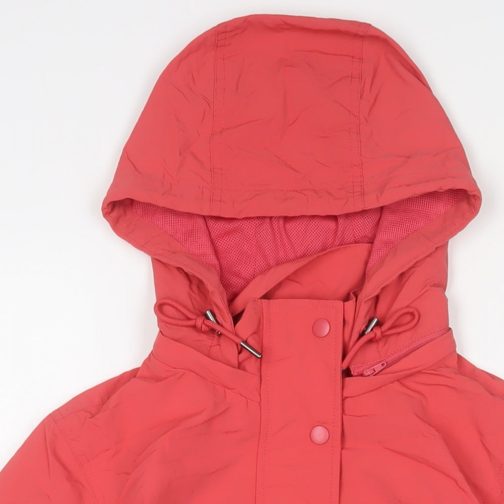 Marks and Spencer Womens Pink Jacket Size 8 Zip - Water Resistant