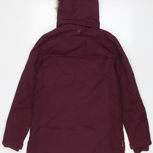 Mountain Warehouse Womens Purple Parka Coat Size 10 Zip - Pockets