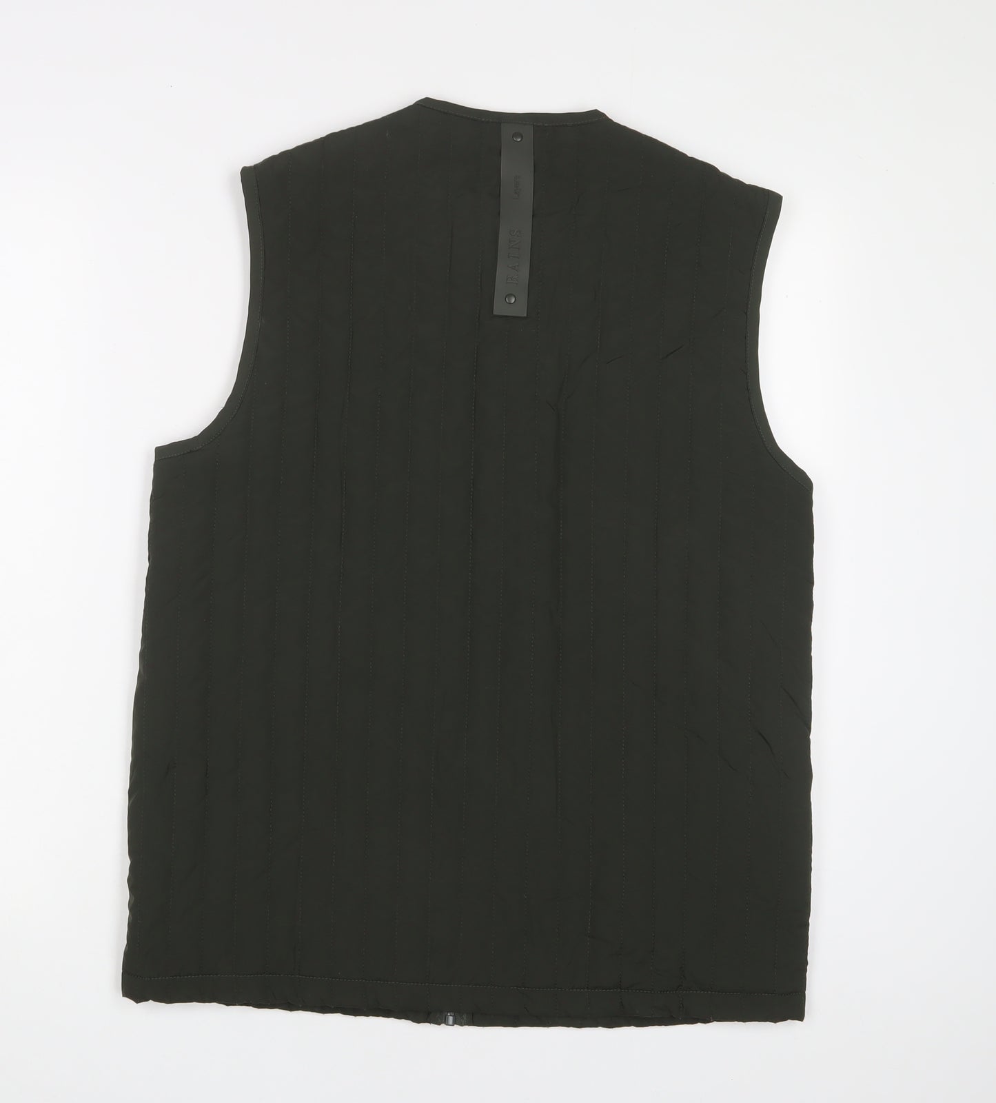 RAINS Mens Green Gilet Jacket Size S Zip