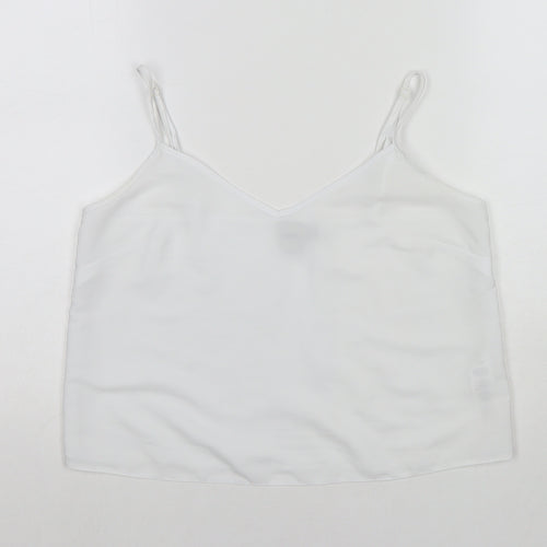 ASOS Womens White Polyester Camisole Tank Size 10 V-Neck