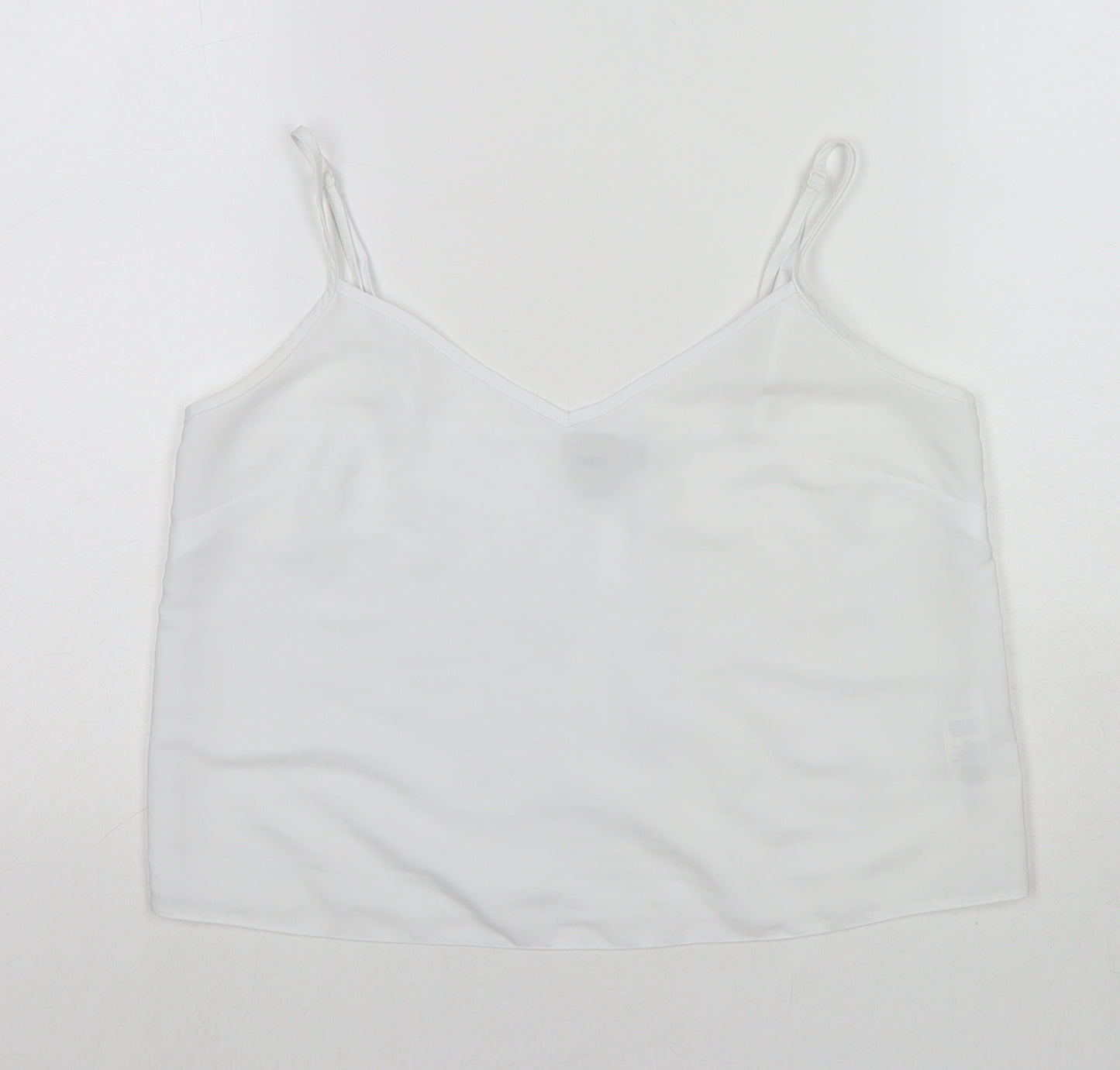 ASOS Womens White Polyester Camisole Tank Size 10 V-Neck