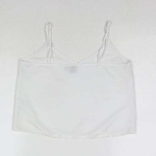ASOS Womens White Polyester Camisole Tank Size 10 V-Neck