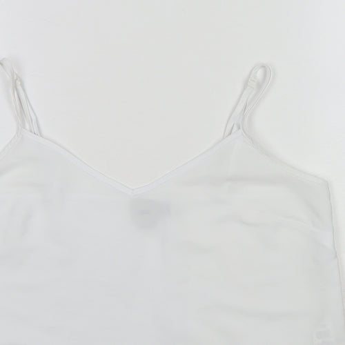 ASOS Womens White Polyester Camisole Tank Size 10 V-Neck