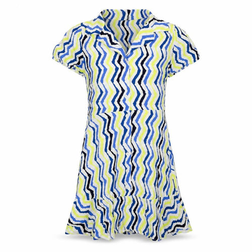 Marks and Spencer Womens Multicoloured Striped Viscose Shirt Dress Size 12 Collared Button