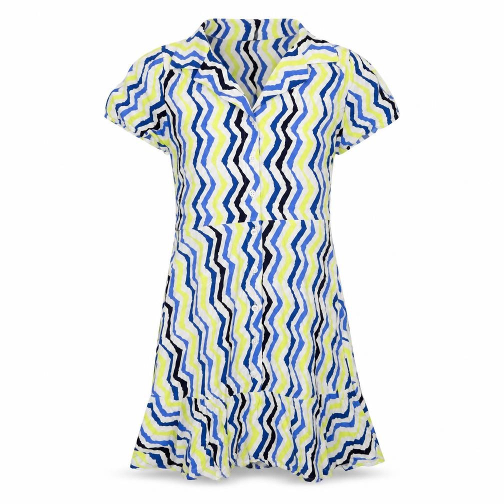 Marks and Spencer Womens Multicoloured Striped Viscose Shirt Dress Size 12 Collared Button