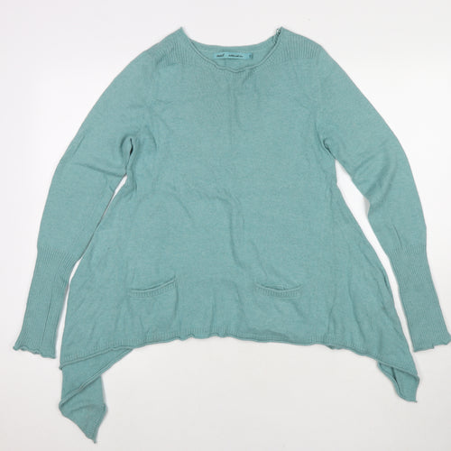NEXT Womens Blue Round Neck Viscose Pullover Jumper Size 10