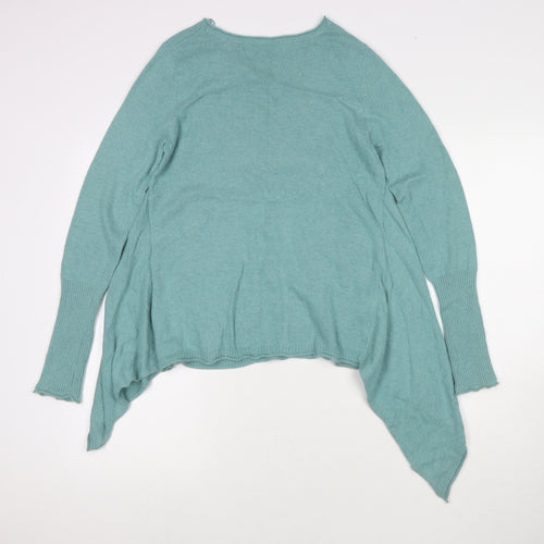 NEXT Womens Blue Round Neck Viscose Pullover Jumper Size 10