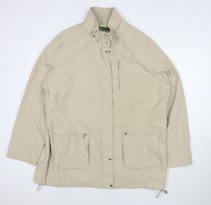 NuAge Womens Beige Parka Jacket Size 18 Zip