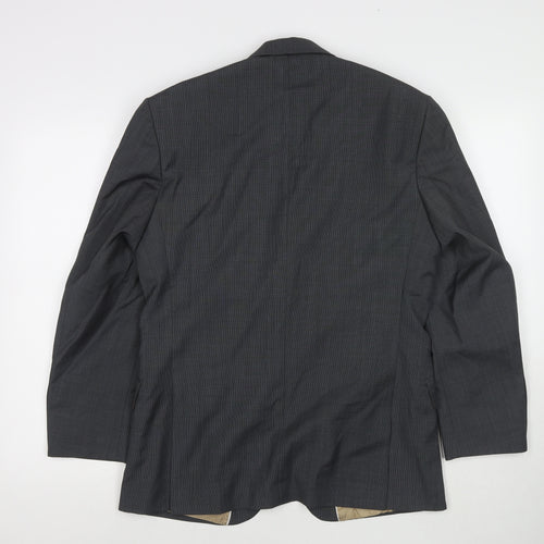 Racing Green Mens Grey Wool Jacket Blazer Size 38 Regular
