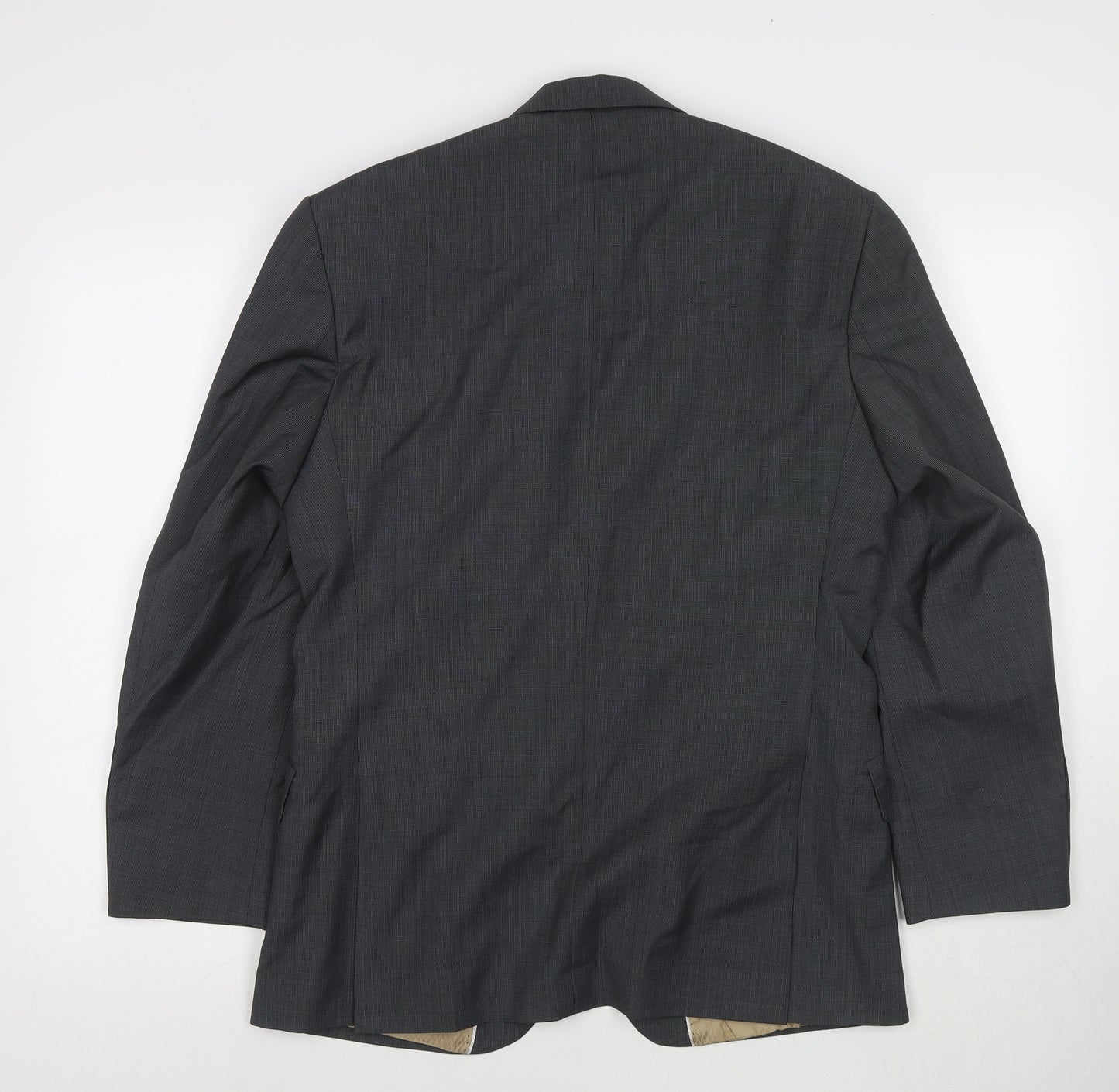 Racing Green Mens Grey Wool Jacket Blazer Size 38 Regular