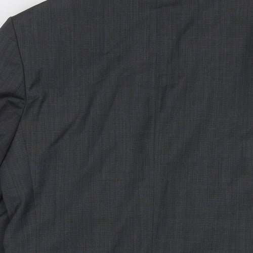 Racing Green Mens Grey Wool Jacket Blazer Size 38 Regular