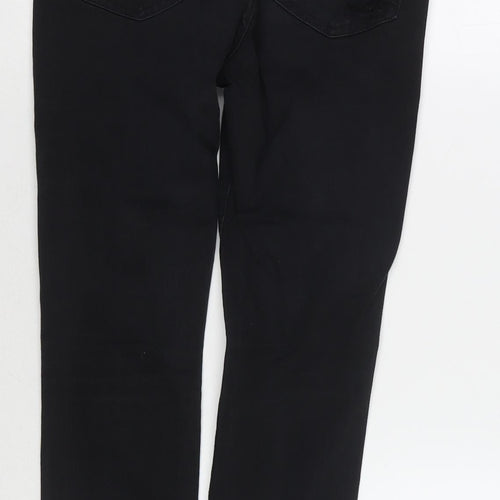 Topshop Womens Black Cotton Skinny Jeans Size 30 in L30 in Regular Zip