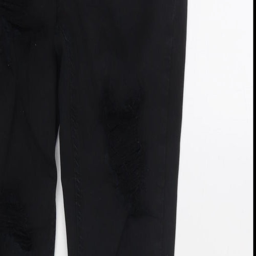 Topshop Womens Black Cotton Skinny Jeans Size 30 in L30 in Regular Zip