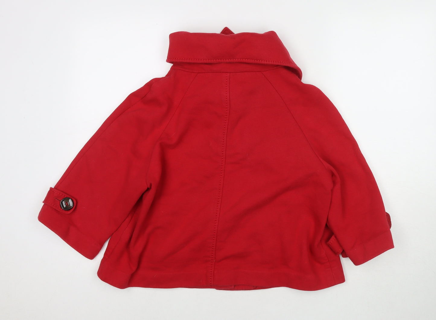 NEXT Womens Red Pea Coat Coat Size 16 Button