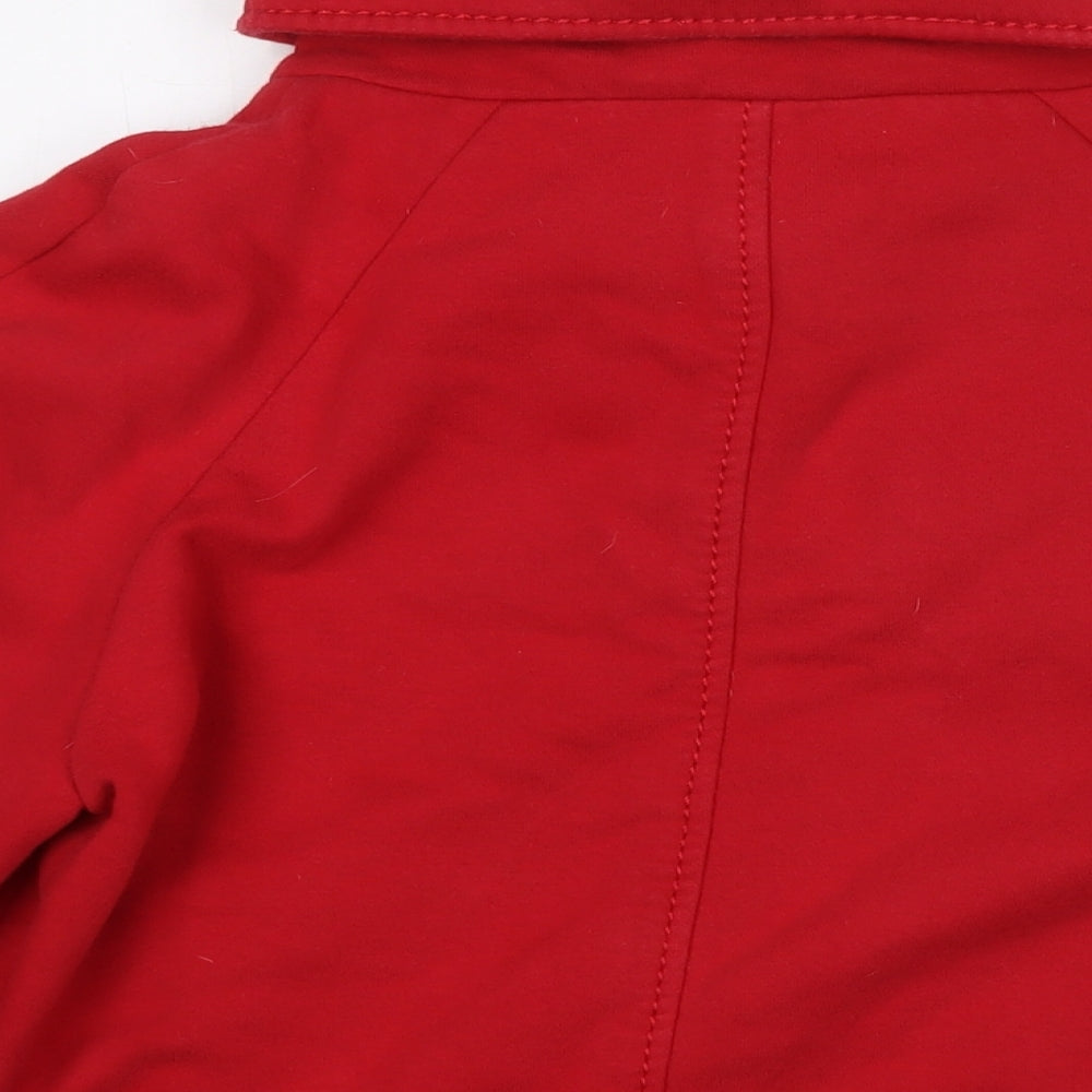 NEXT Womens Red Pea Coat Coat Size 16 Button