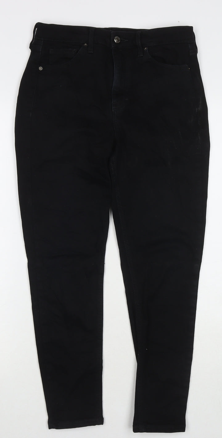Topshop Womens Blue Cotton Skinny Jeans Size 30 in L30 in Regular Zip