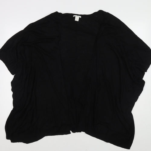 H&M Womens Black V-Neck Polyester Cape Jumper Size XS - Size XS/S