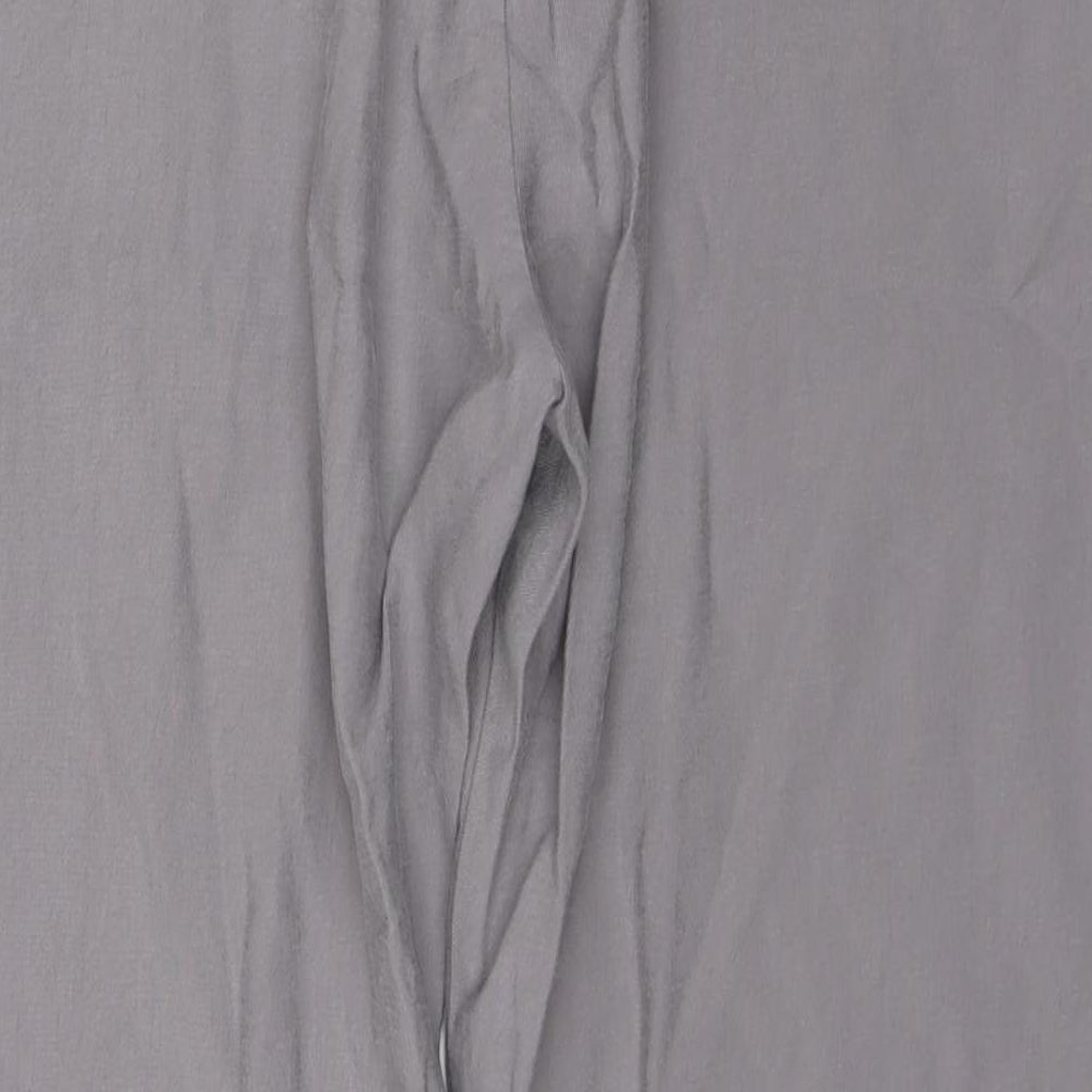Marks and Spencer Womens Grey Lyocell Trousers Size 18 L27 in Regular Drawstring