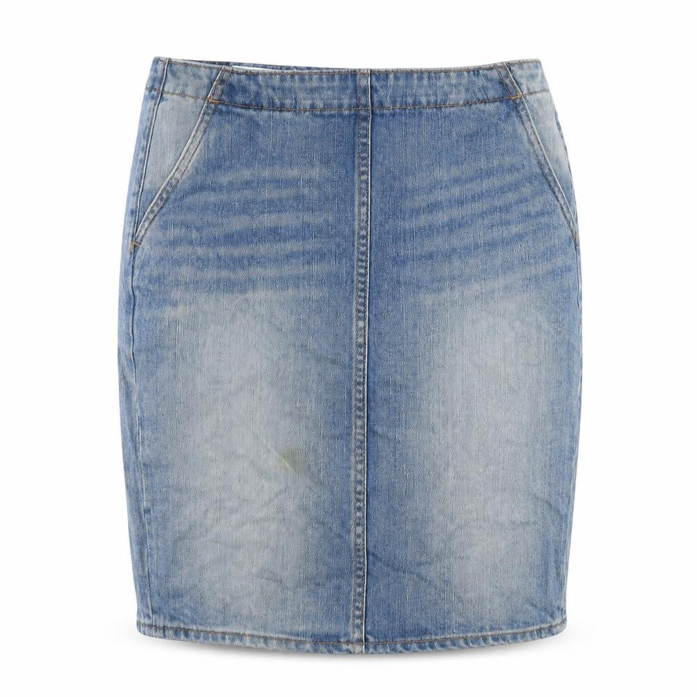 Gap Womens Blue Cotton A-Line Skirt Size 28 in Zip